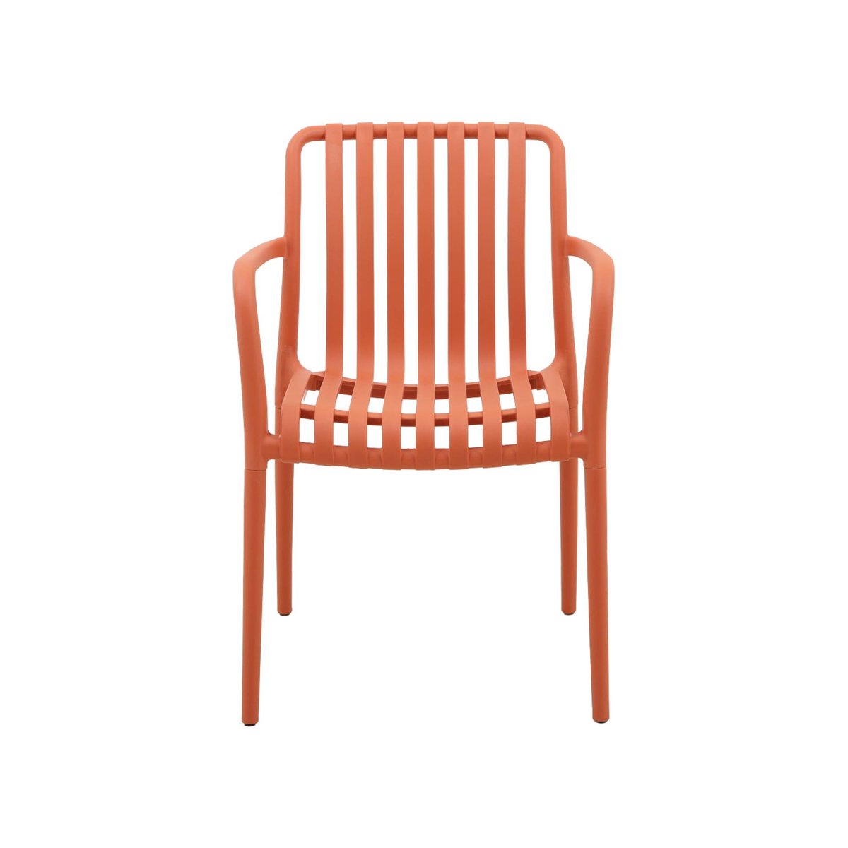Fauteuil de jardin plastique (lot de 4) AGATHE FAUTEUILS terracotta, SWEEEK