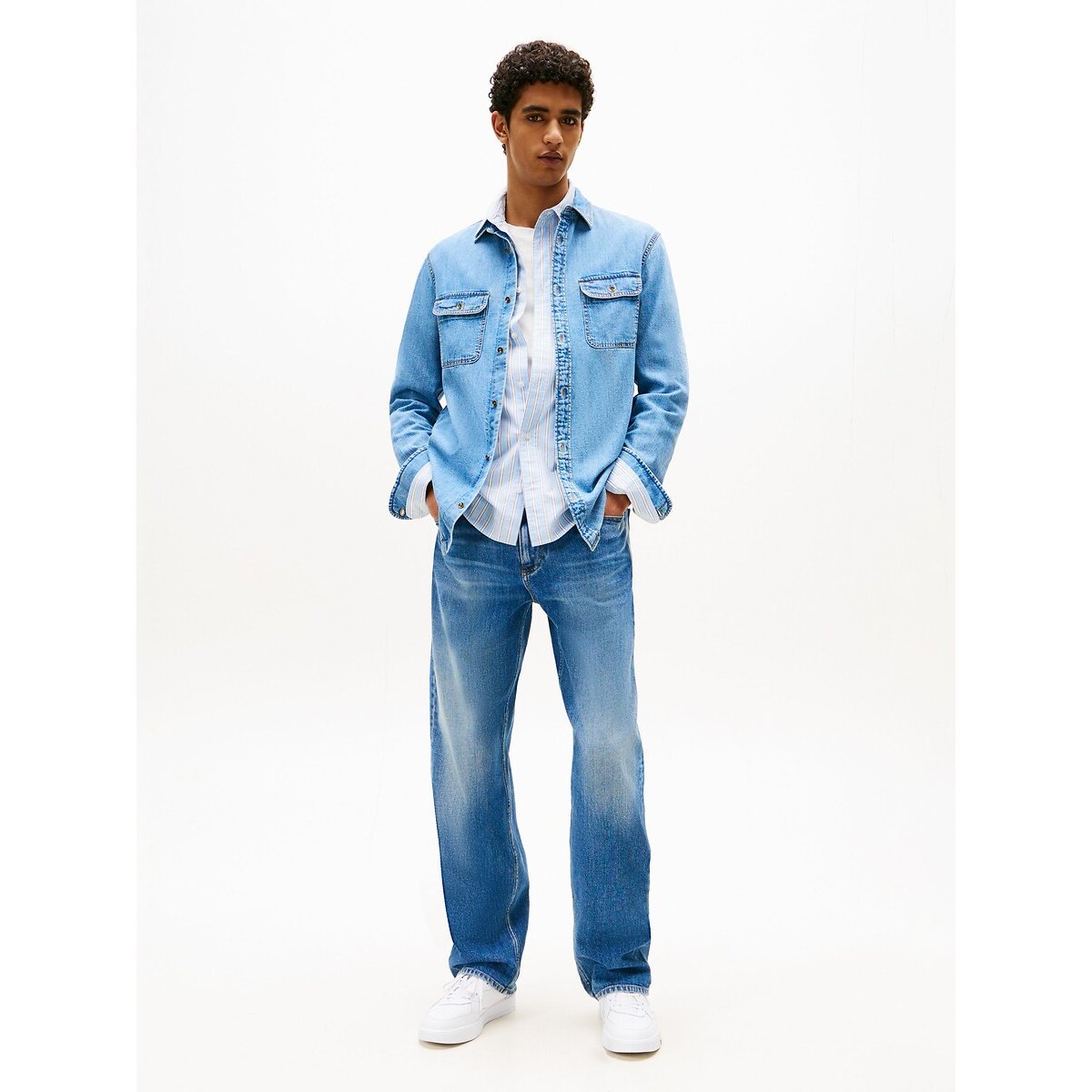 Denim Shirt denim blue , TOMMY JEANS