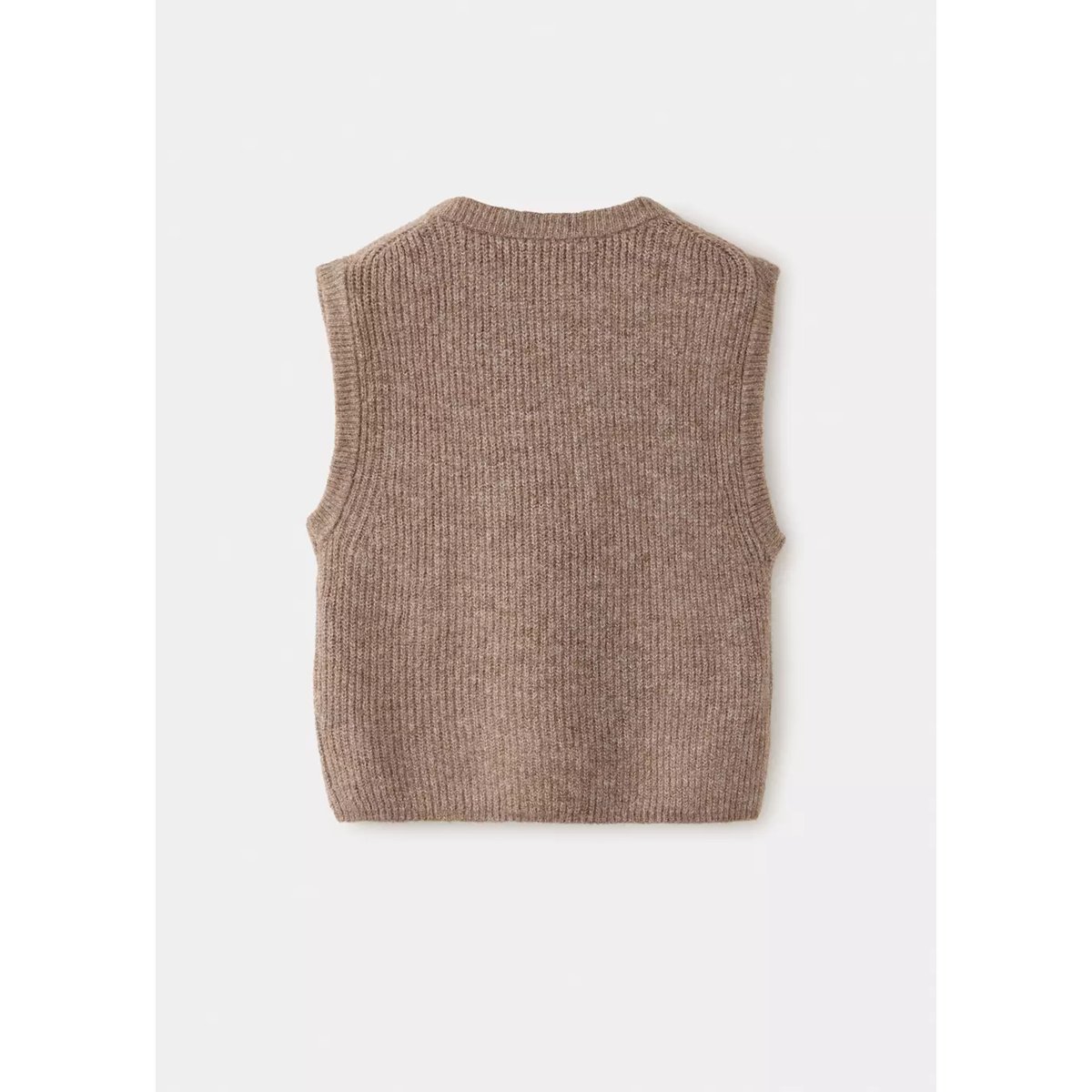 Pull-over maille volants marron moyen, MANGO KIDS