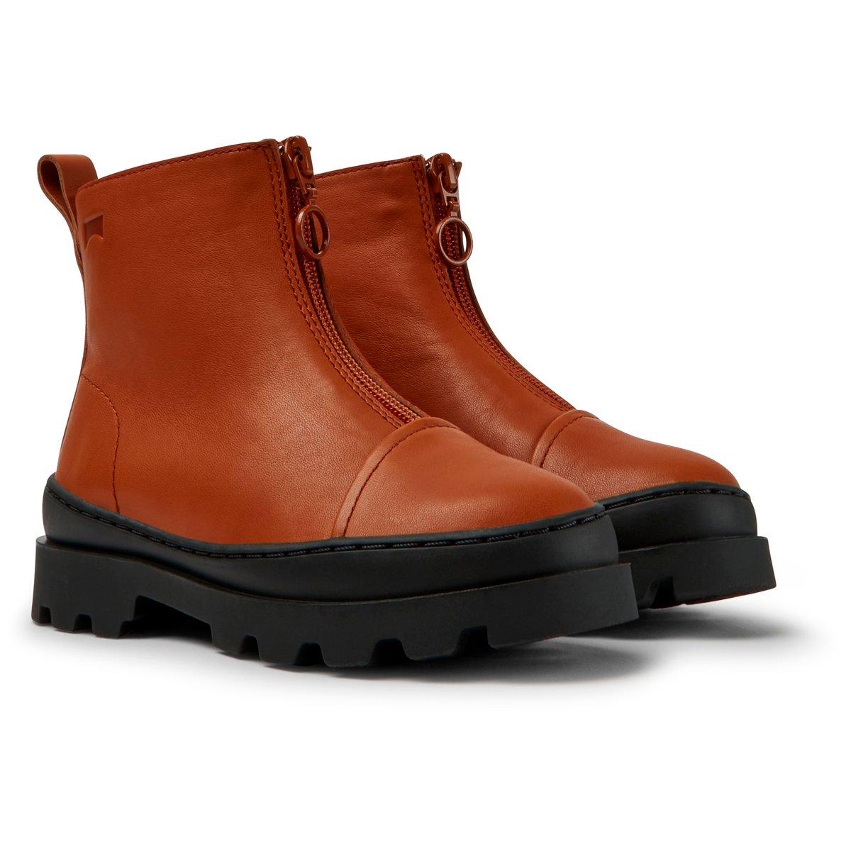 Bottines Cuir Brutus Kids marron, CAMPER