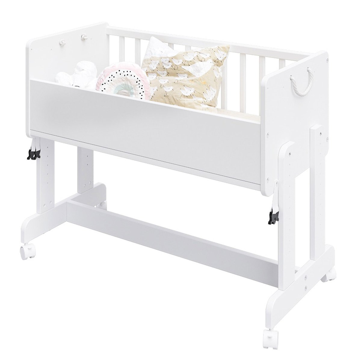 Berceau Lit Cododo 5 en 1 - ORNELLA - Matelas inclus - Blanc blanc, PREMIERS MOMENTS