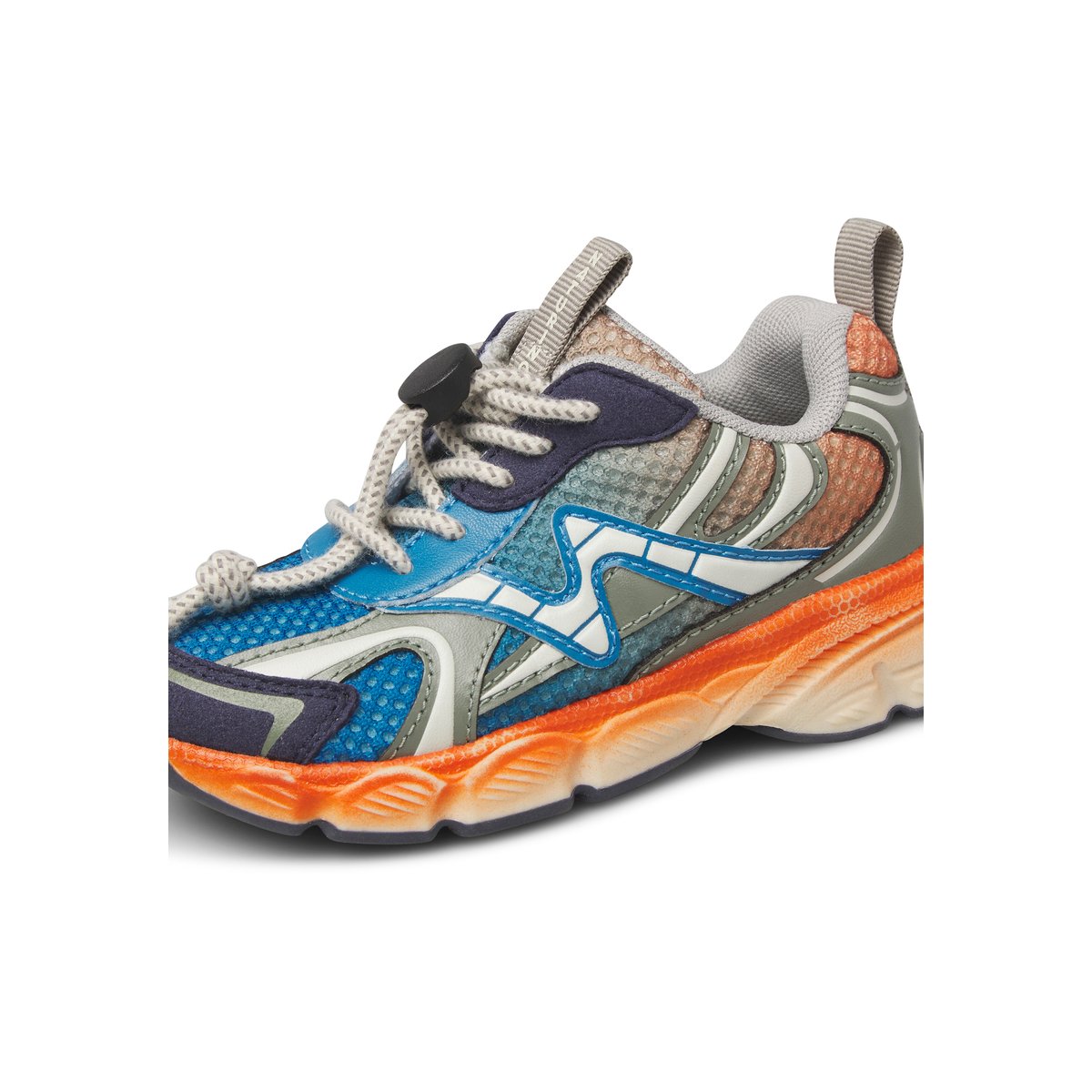 Sneakers en tissu synthétique WAVE. marine-blanc-orange, NATURINO