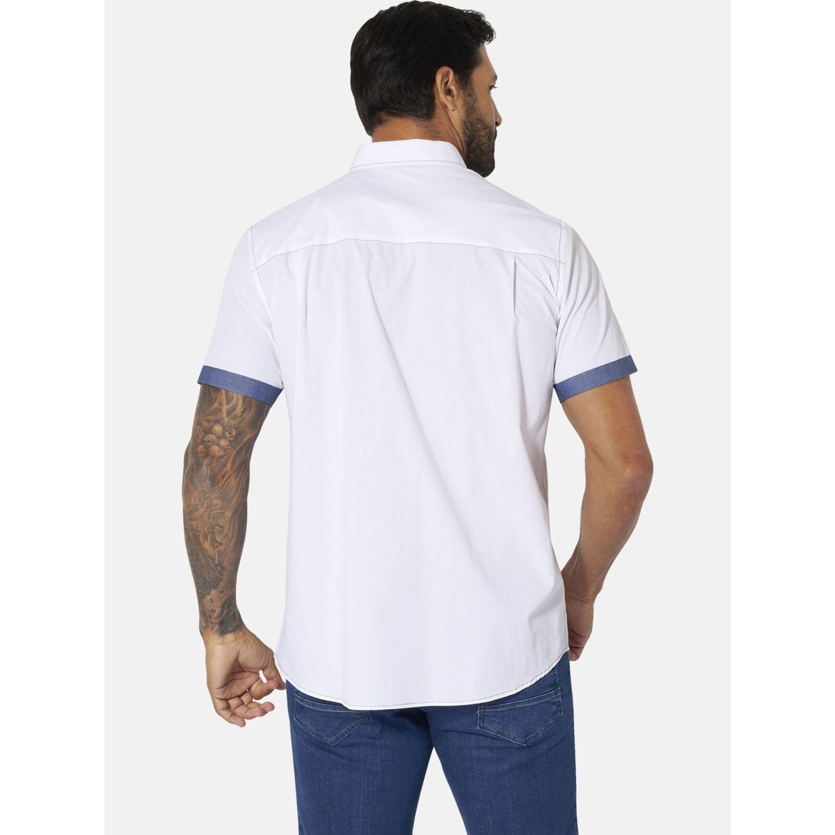 Lot de 2 chemises HENOCH bleu foncé blanc, JAN VANDERSTORM