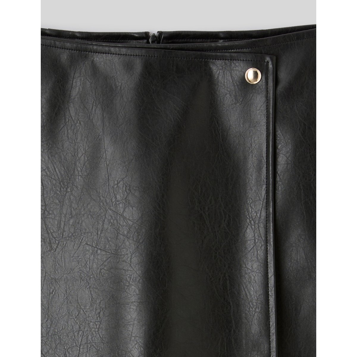Jupe portefeuille midi noir, BZB