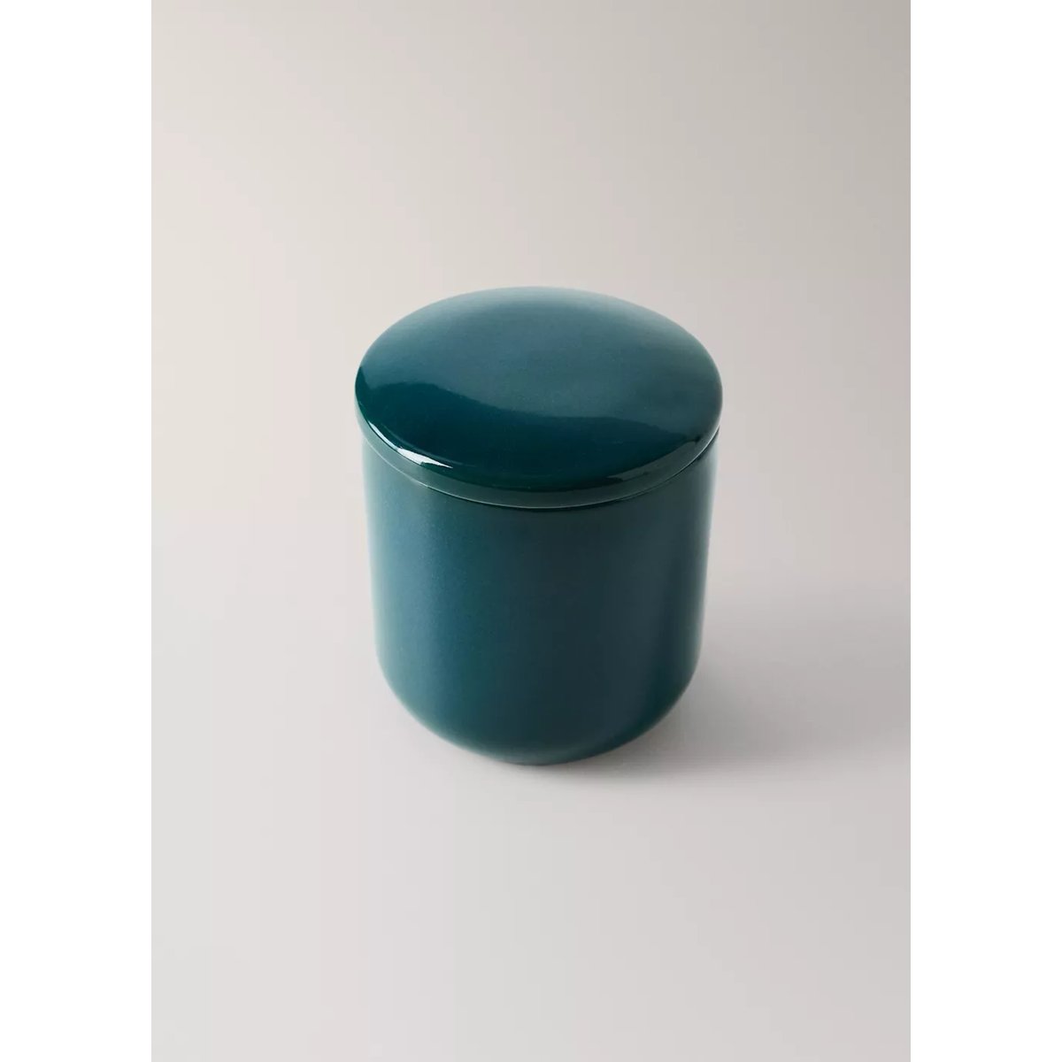 Boîte grès avec couvercle bleu pétrole, MANGO HOME