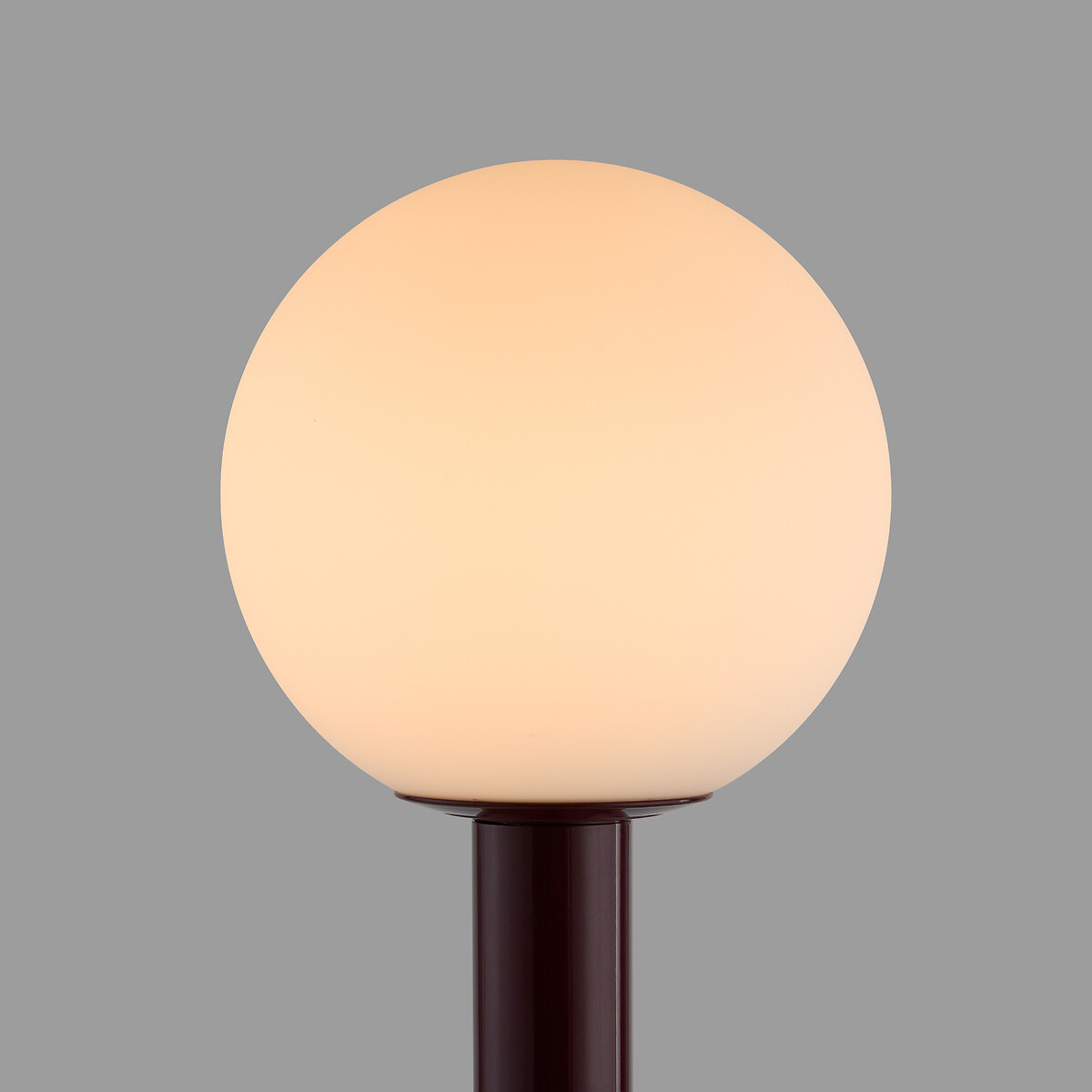 Lampadaire avec tablette, en métal fer, opaline et verre, hauteur 149 cm, TEDY bordeaux, LA REDOUTE INTERIEURS