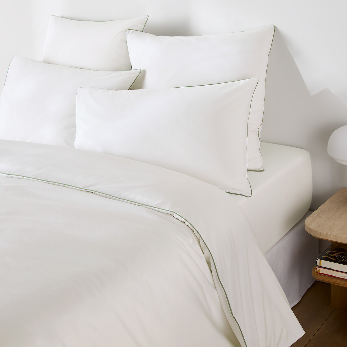 Housse de couette en percale de lyocell et coton, LONA blanc, LA REDOUTE INTERIEURS
