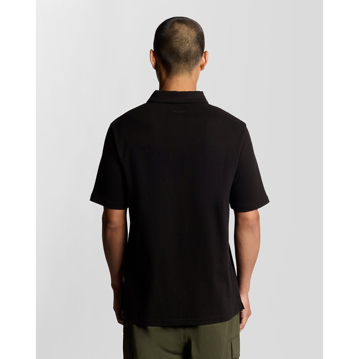 Polo interlock zippé noir jais, LYLE & SCOTT