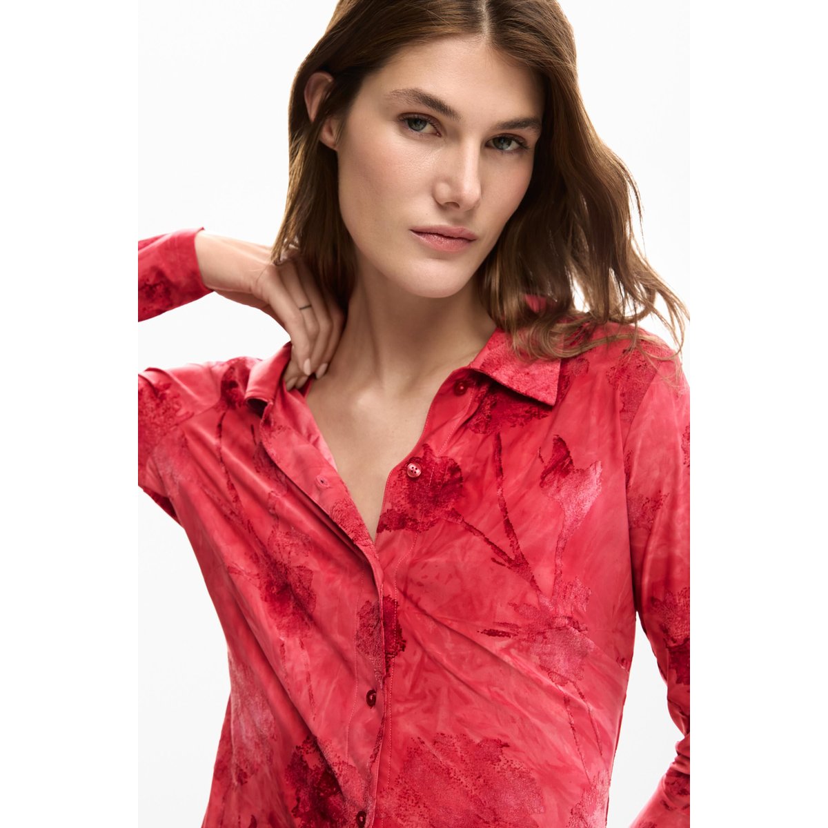 Chemise floquée rouge, DESIGUAL