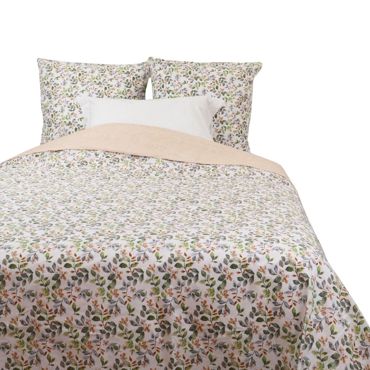 Parure housse de couette imprimés coton 120 gr FRANÇIA bleu, LINANDELLE
