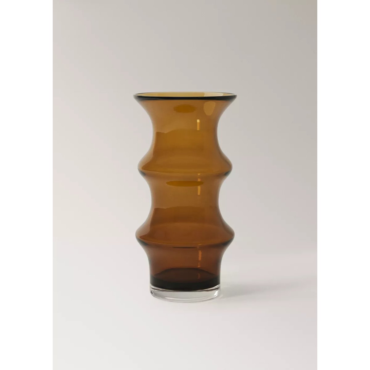 Vase en cristal 100 % semi-transparent rouge-orangé, MANGO HOME