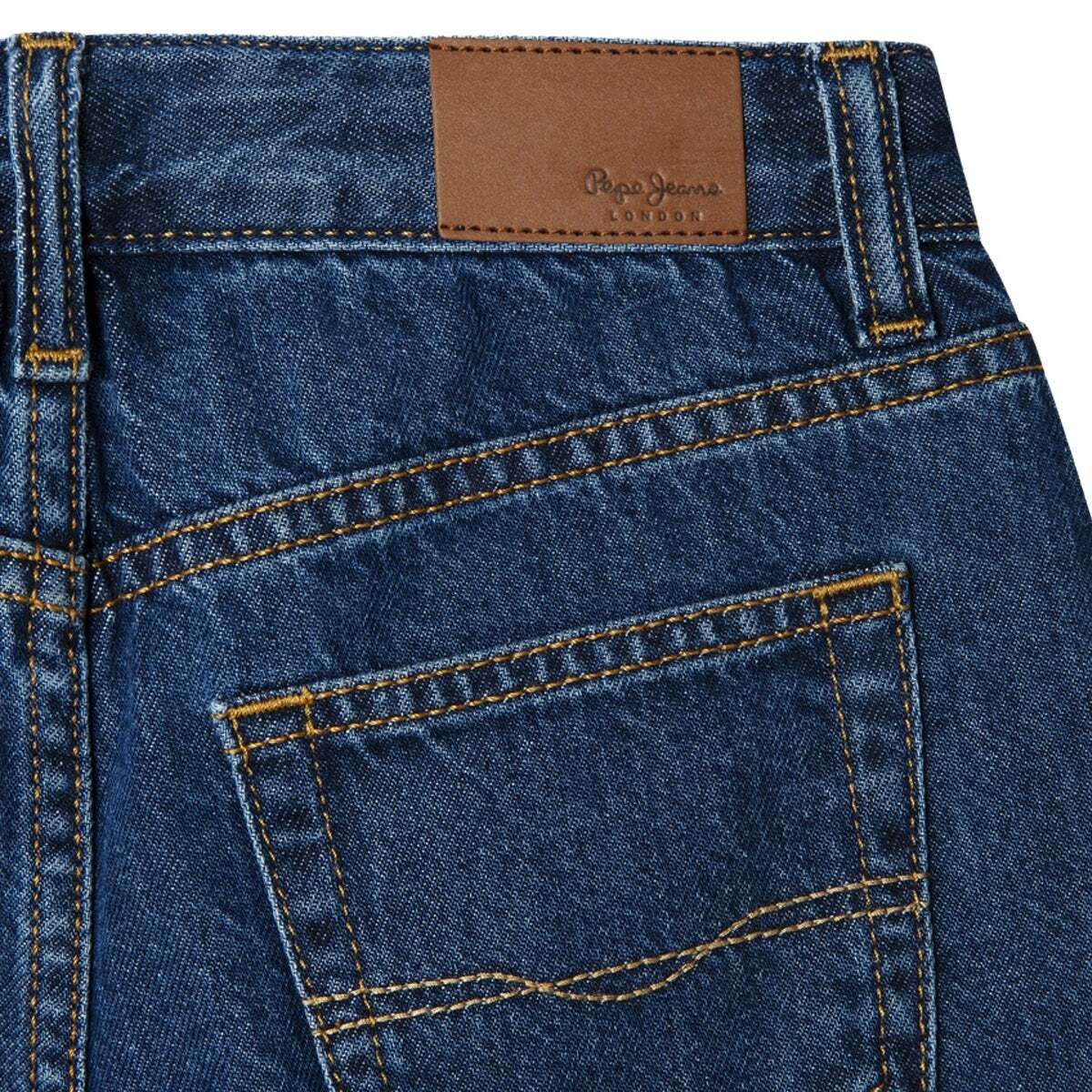 Short En Denim Coupe Décontractée moyen lavage de pierre, PEPE JEANS