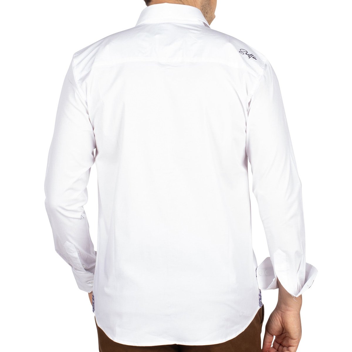 Chemise unie Shoulder blanc, SHILTON