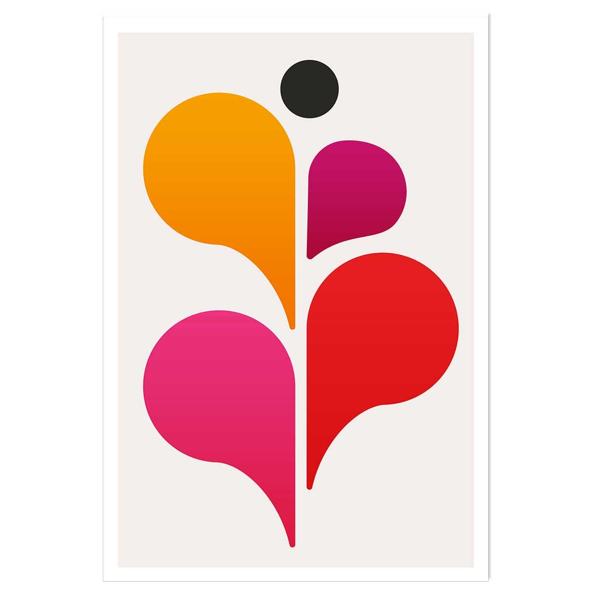 Poster seventies pink affiche seule, HEXOA