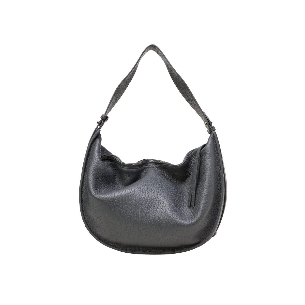 Hobo Bag moyen en slouchy shape avec fond fixe gris fonce, MARC O'POLO