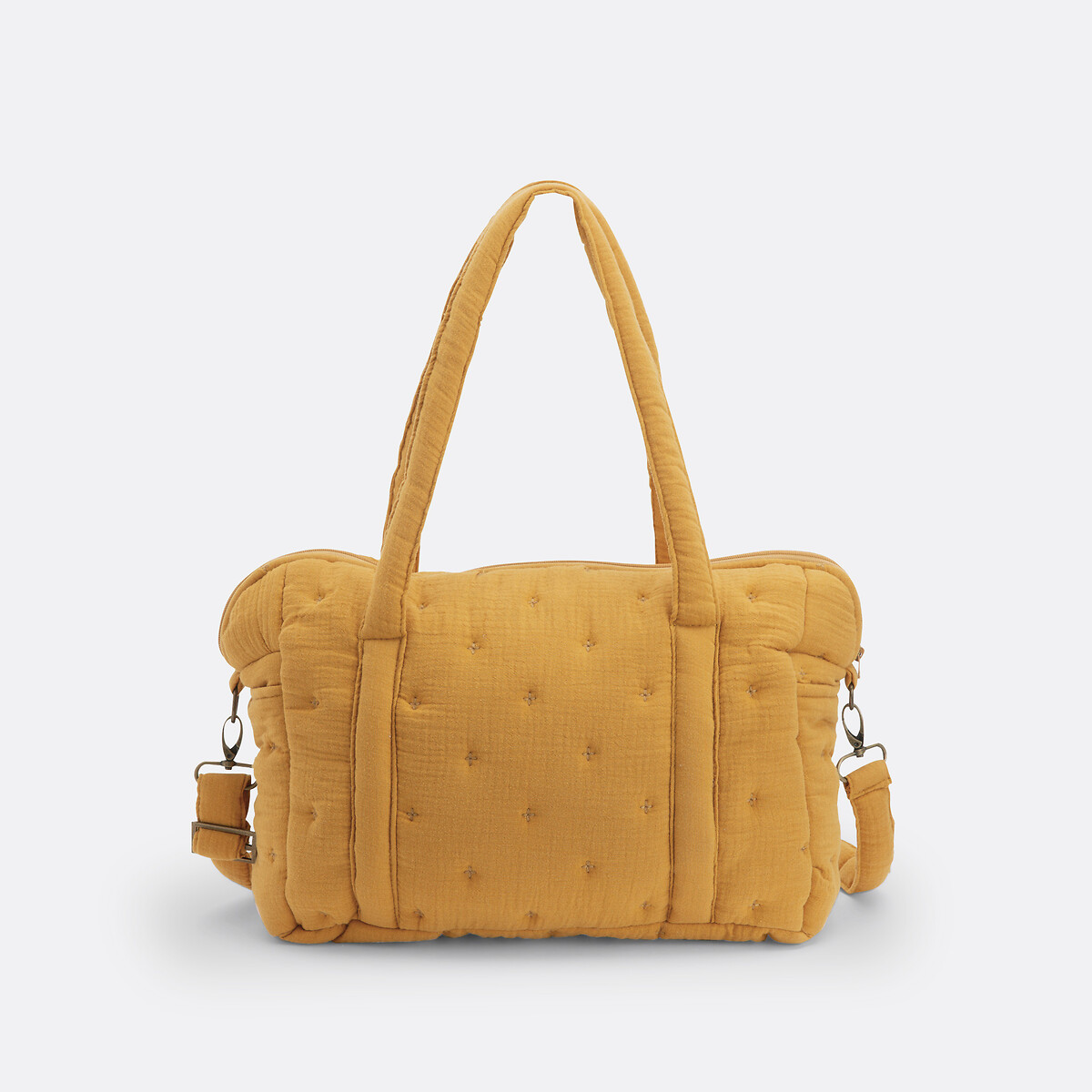 Sac à langer en gaze de coton Kumla jaune moutarde, LA REDOUTE INTERIEURS