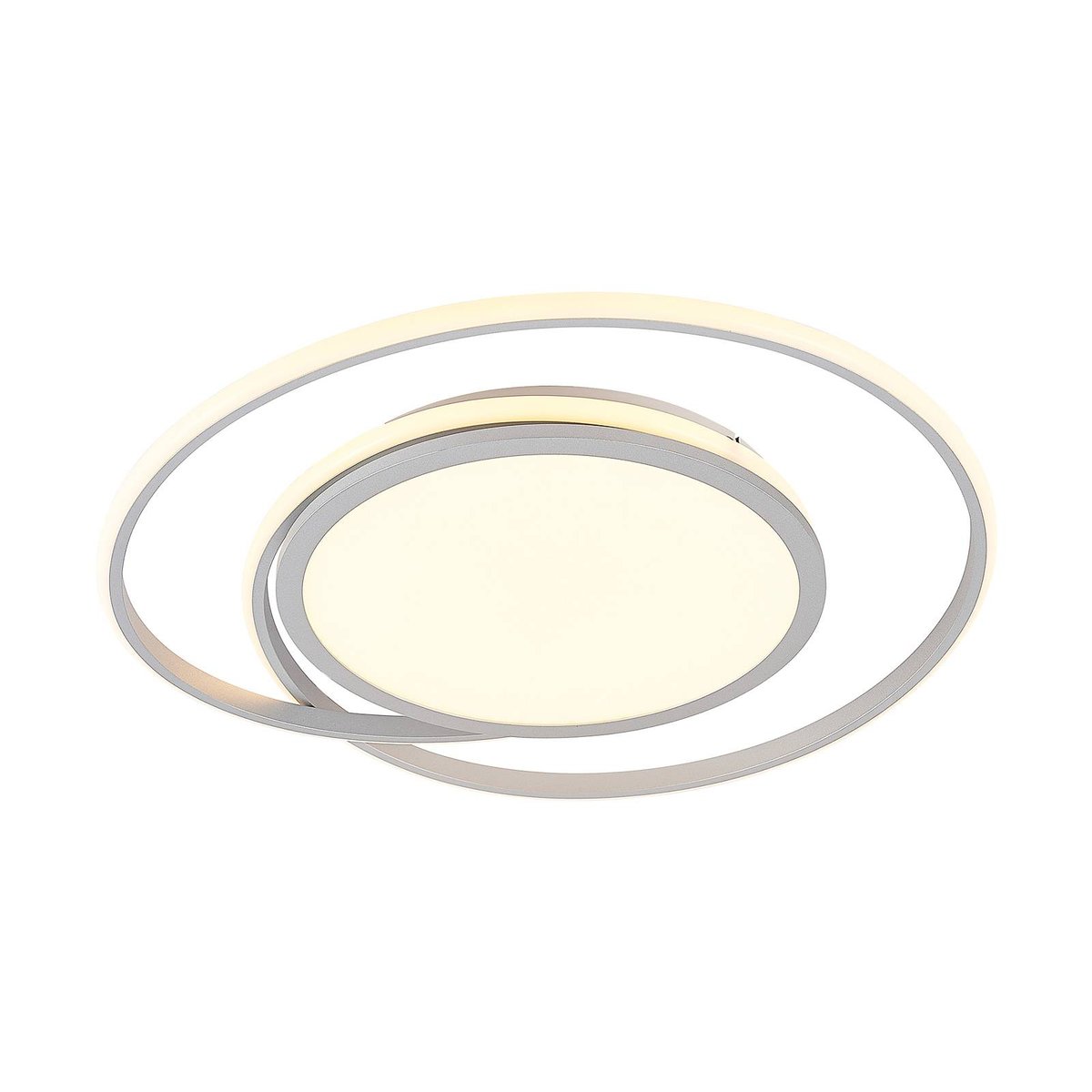 Plafonnier en métal moderneLED, Noud argent, LUCANDE