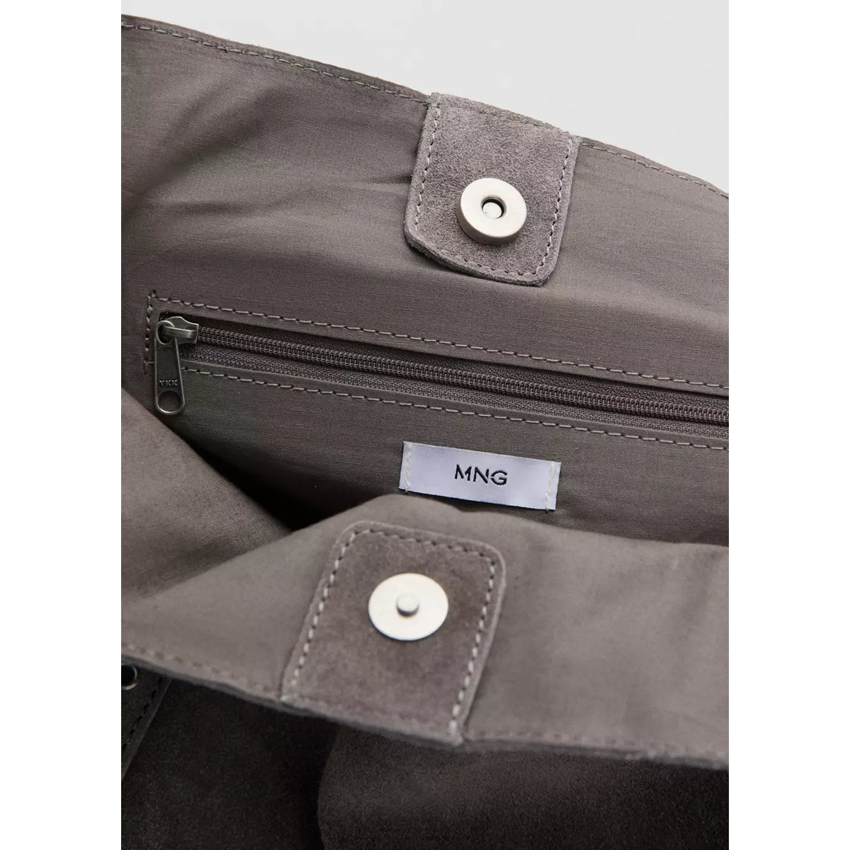 Sac tote cuir gris, MANGO TEEN