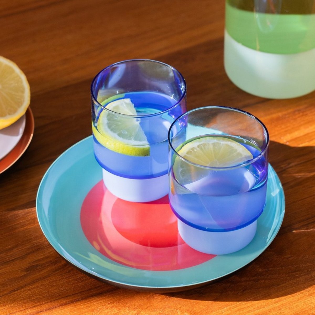 Verre à eau design  JILL set de 2 bleu, REMEMBER