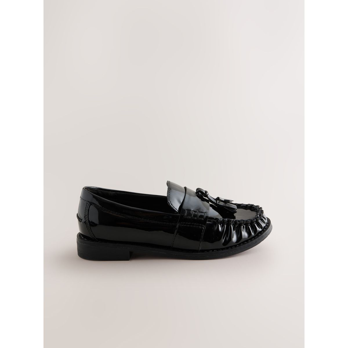 Mocassins d’école ruchés noir, NEXT