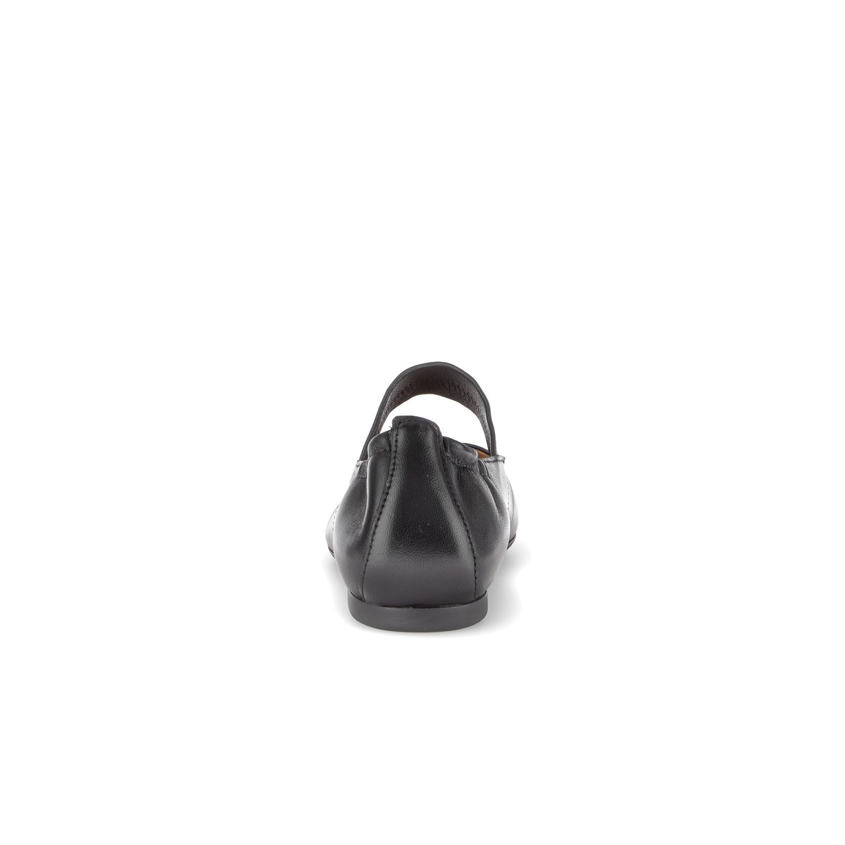 Ballerines en cuir à talon décroché noir lisse, GABOR