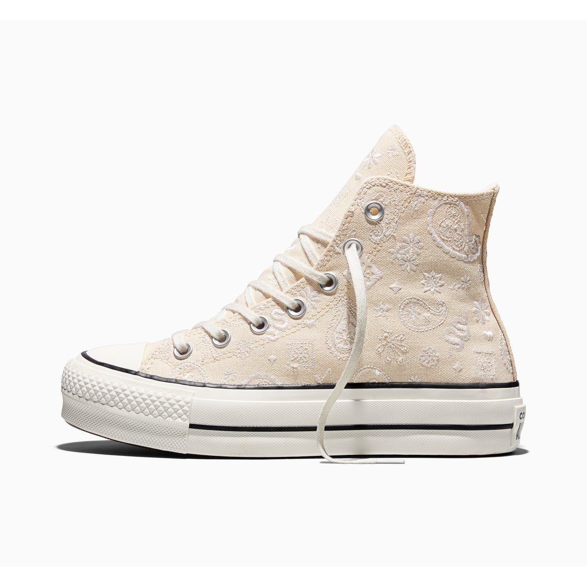 Baskets CHUCK TAYLOR ALL STAR LIFT PLATFORM PAISLEY POP natural ivory/egret/black, CONVERSE