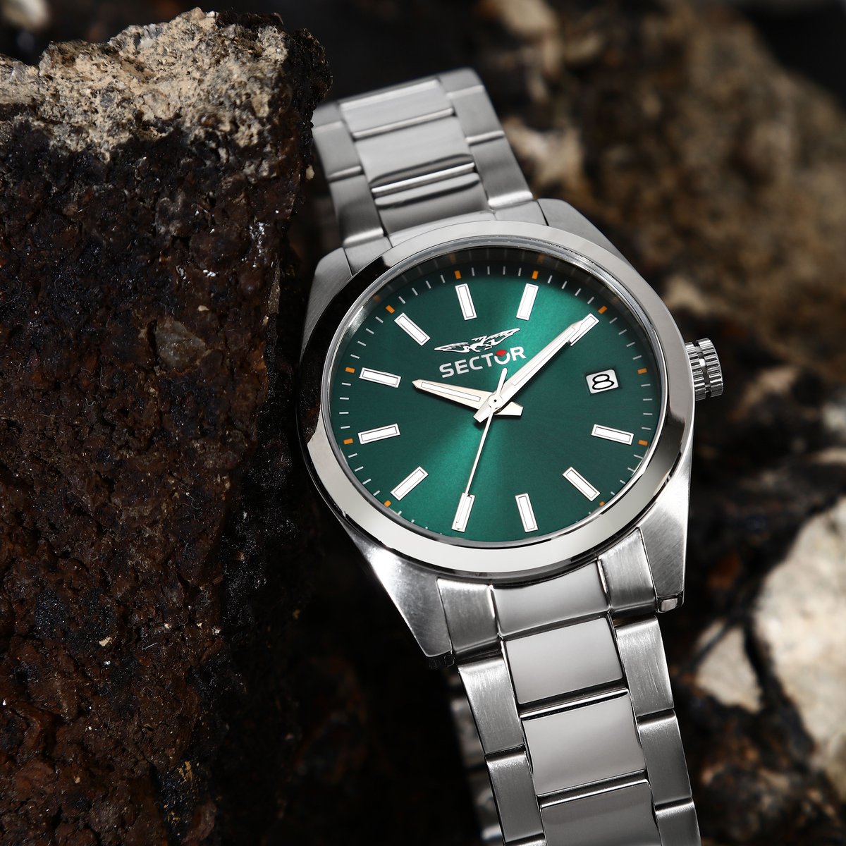 Montre 240 vert, finition : sunray, SECTOR NO LIMITS