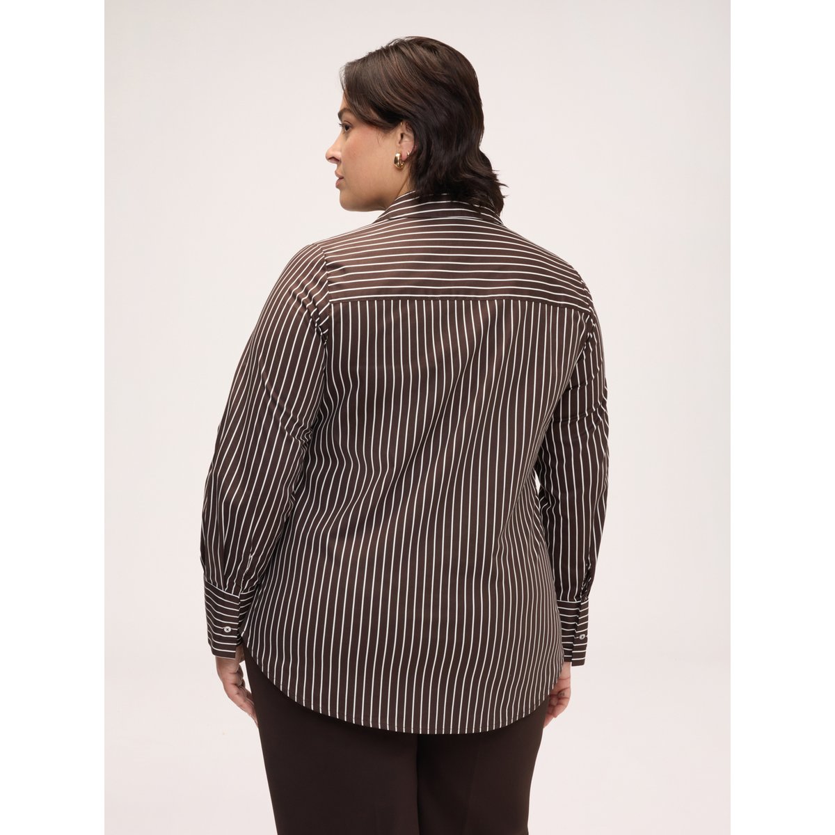 Chemise rayée marron, FIORELLA RUBINO