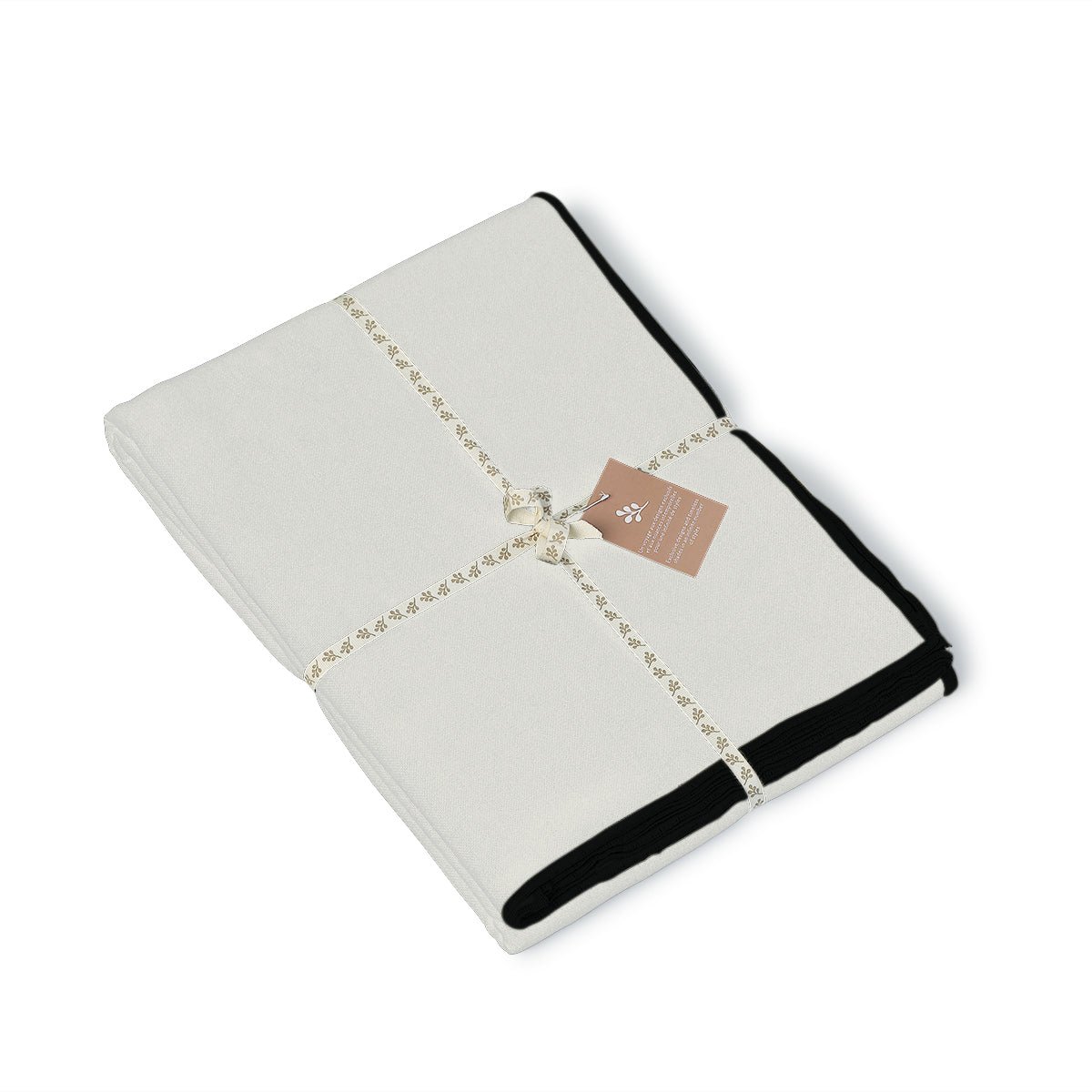 Nappe lin lavé ERNEST blanc / noir, FEBRONIE