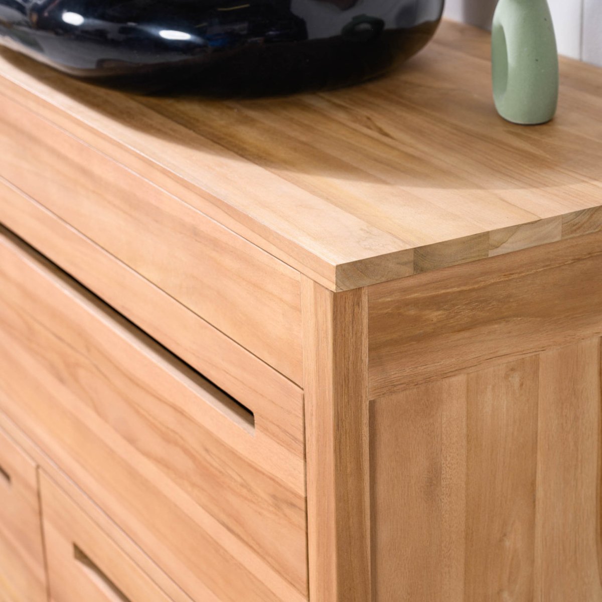 Meuble sous vasque en teck Sira 120cm naturel, WANDA COLLECTION