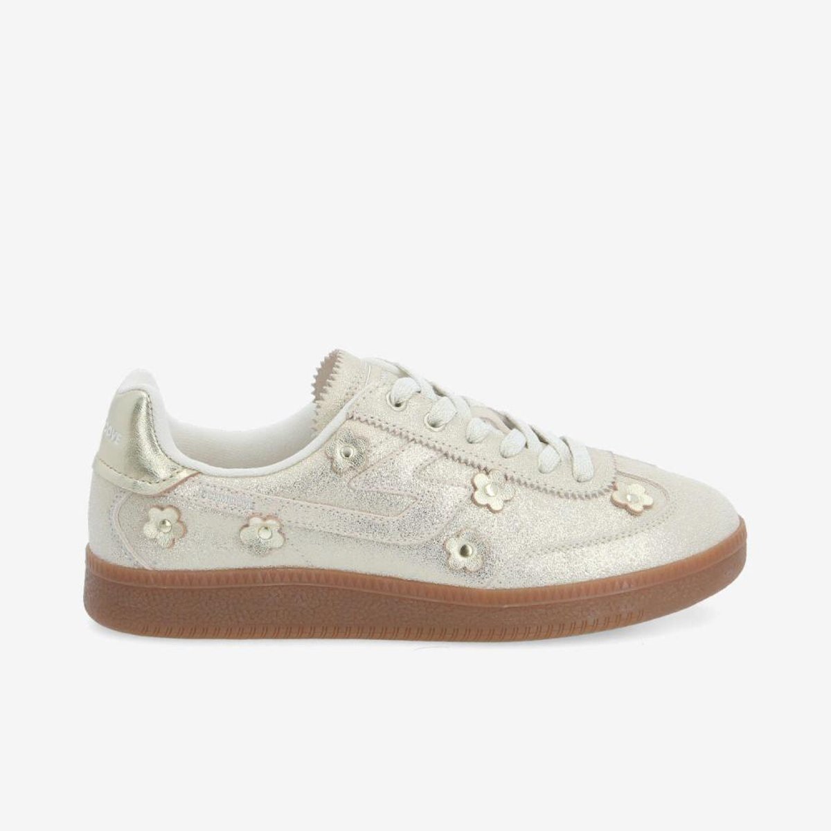 Sneakers SHEFFIELD FLOWER doré, SCHMOOVE