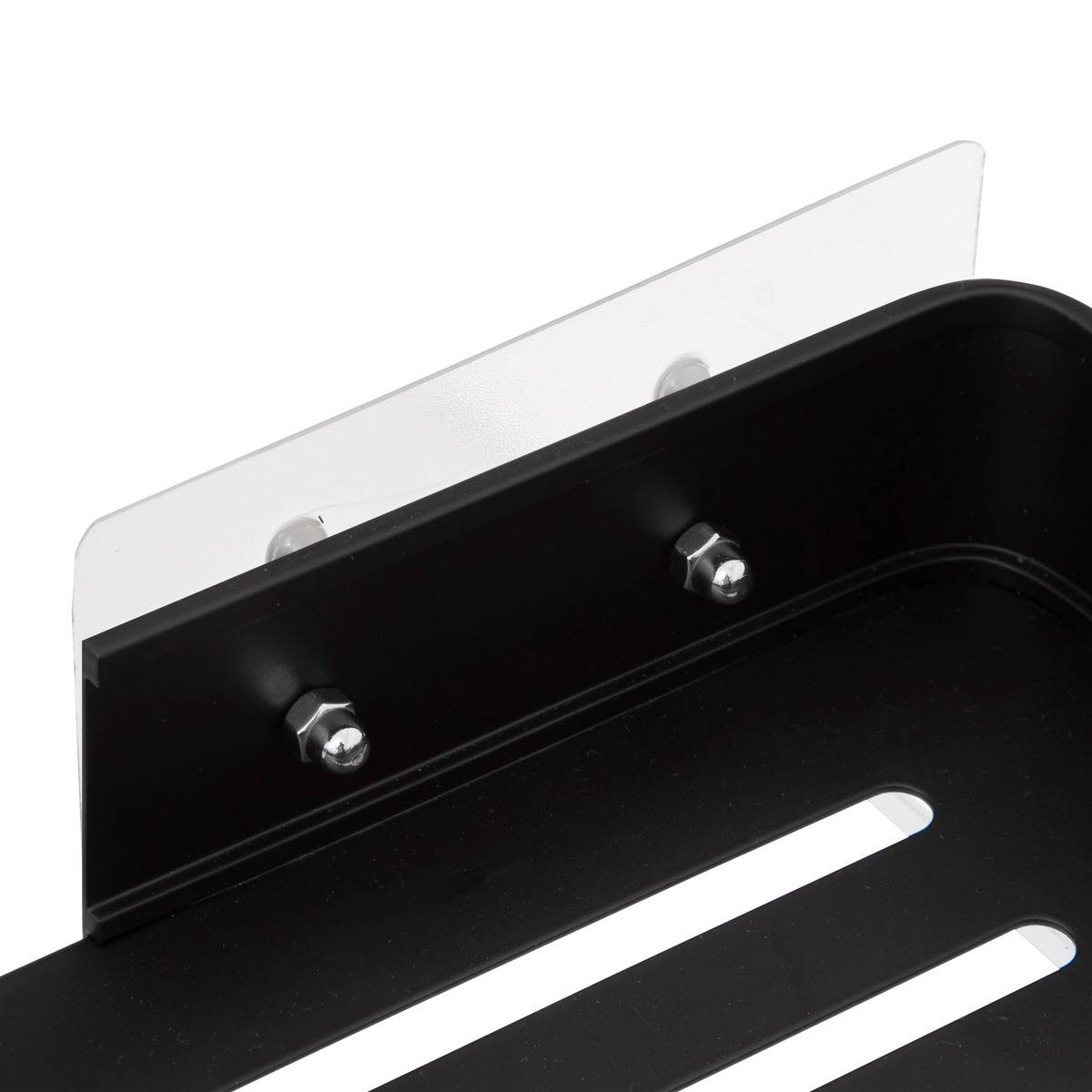 Étagère de douche rectangle BLACKALU noir, 5FIVE SIMPLY SMART