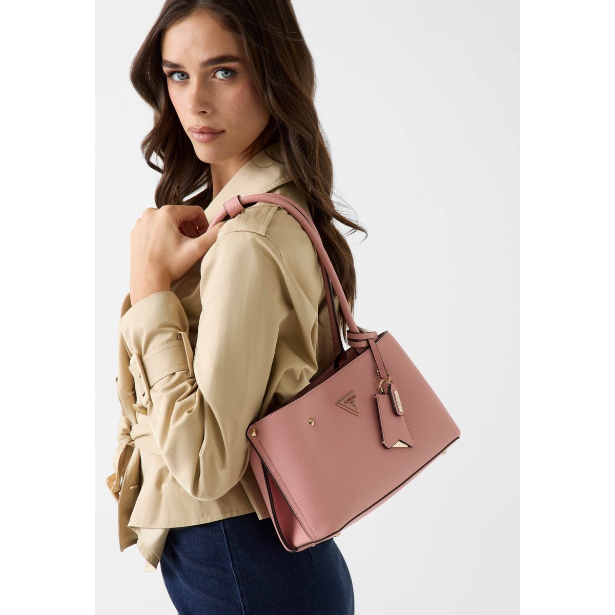 Sac D'épaule Meridian rose, GUESS