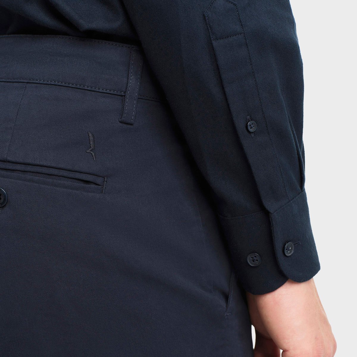 Pantalon chino en coton biologique bleu marine, AIGLE