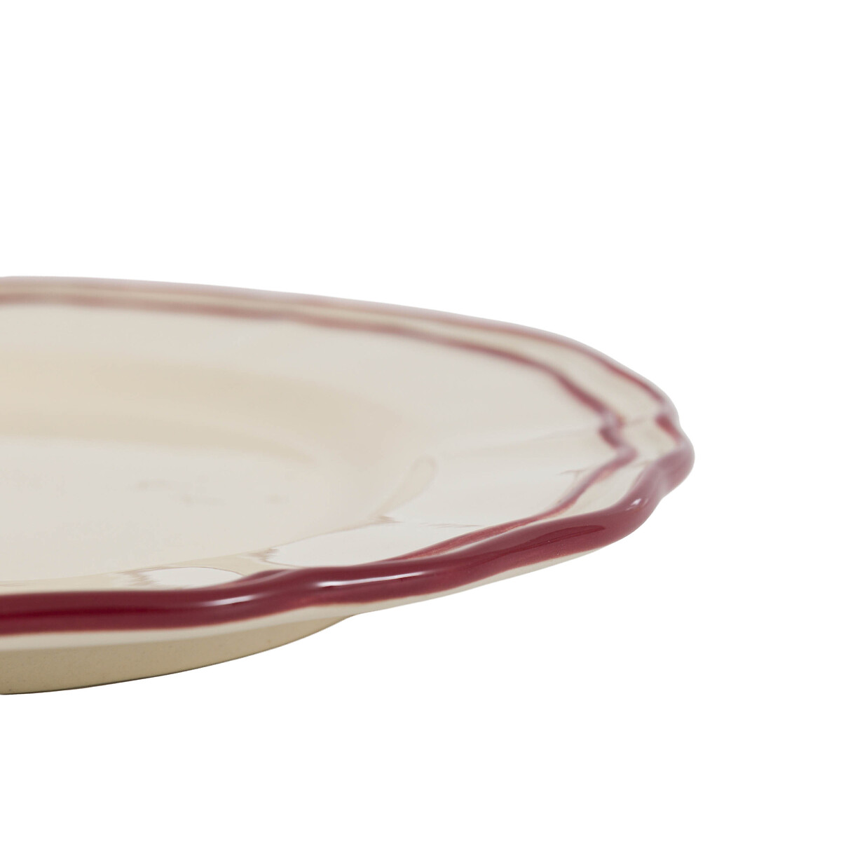 Set of 4 Heritage Scallop Dessert Plates cream, ÉDITÉ