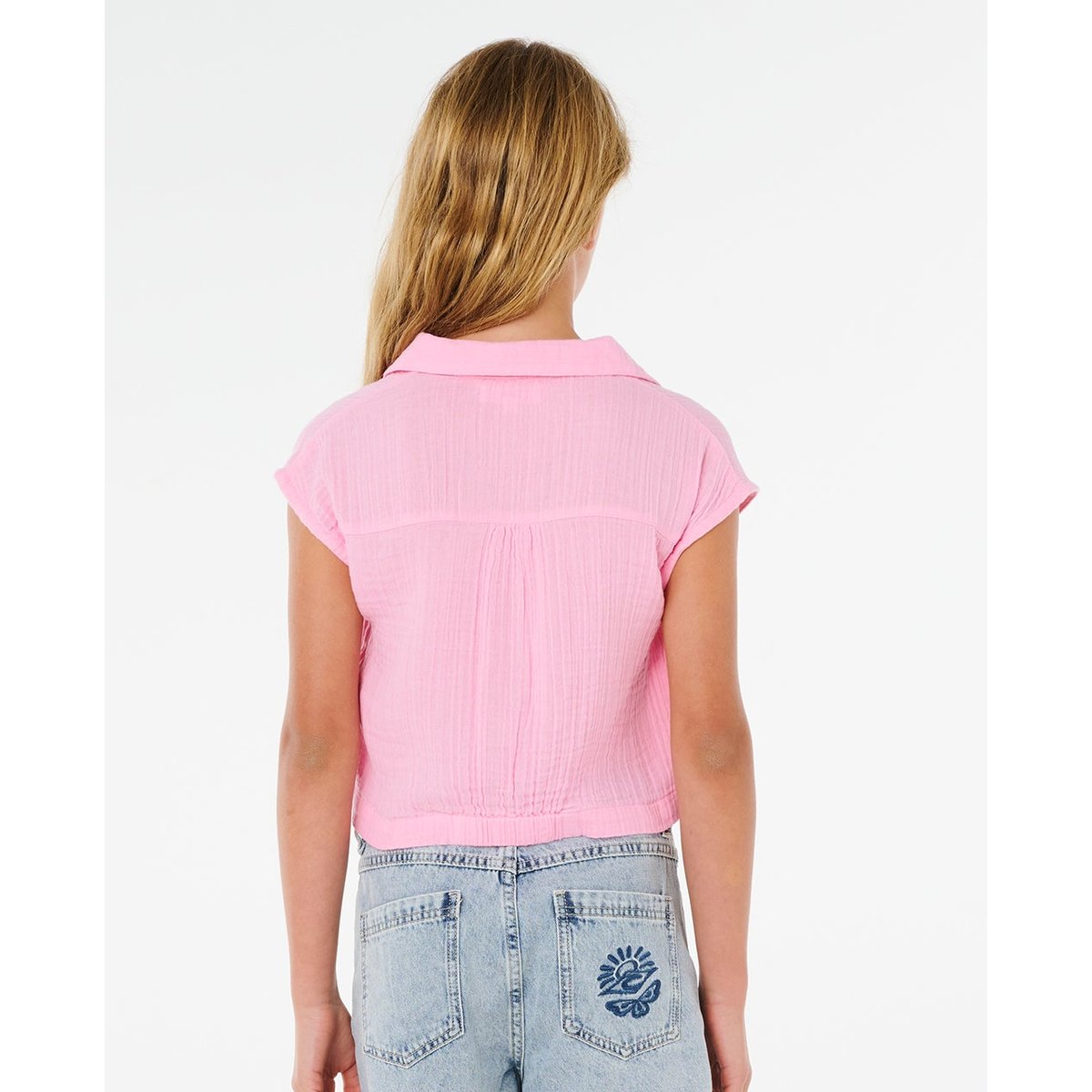 Haut Premium Woven Fille rose vif, RIP CURL