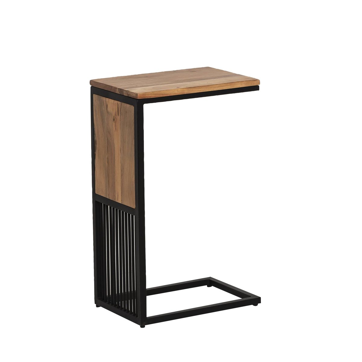 Bout de canapé en bois d'acacia MATTIA noir, MADE IN MEUBLES 