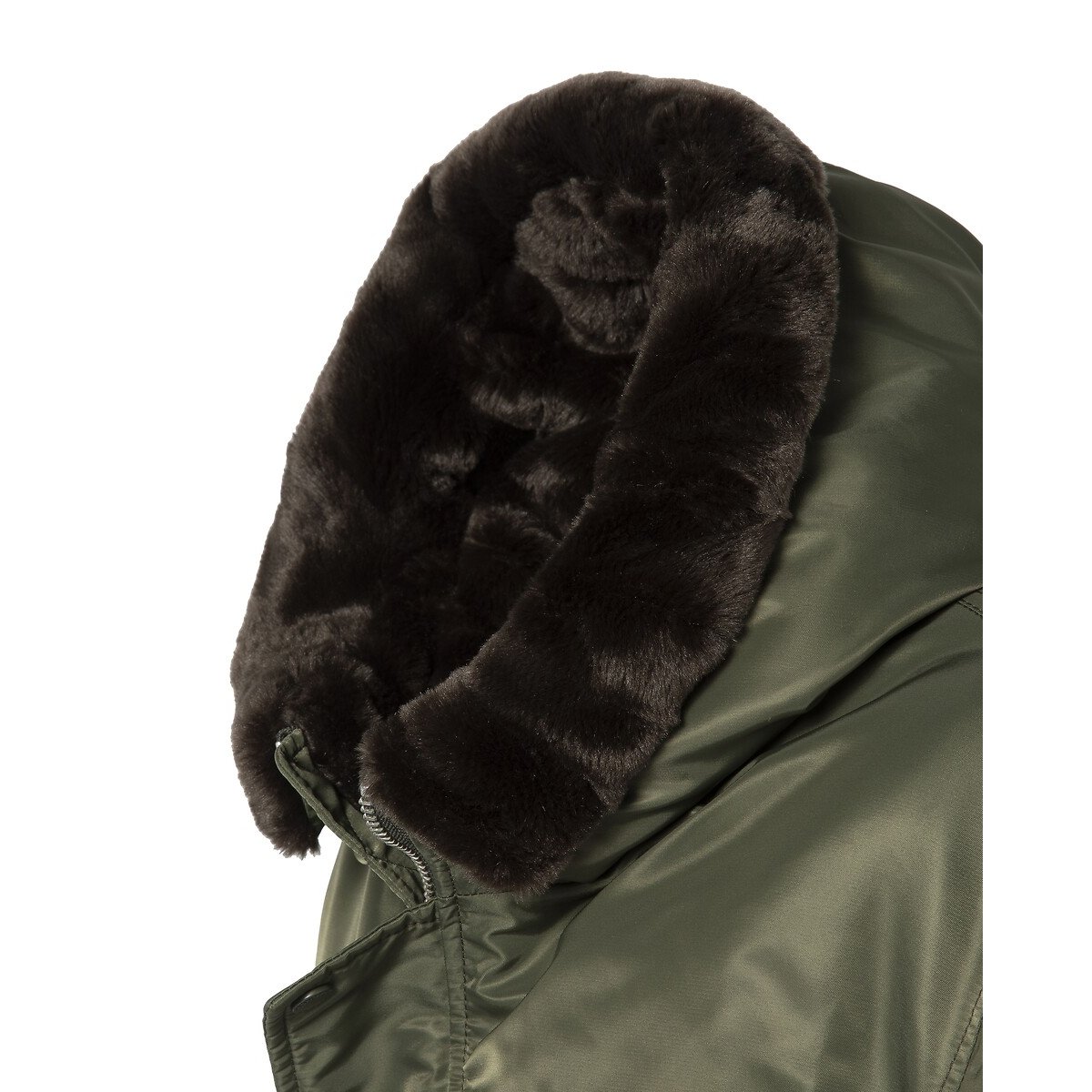 Bomber unisex con cappuccio, AIVEWOOD kaki, SCHOTT