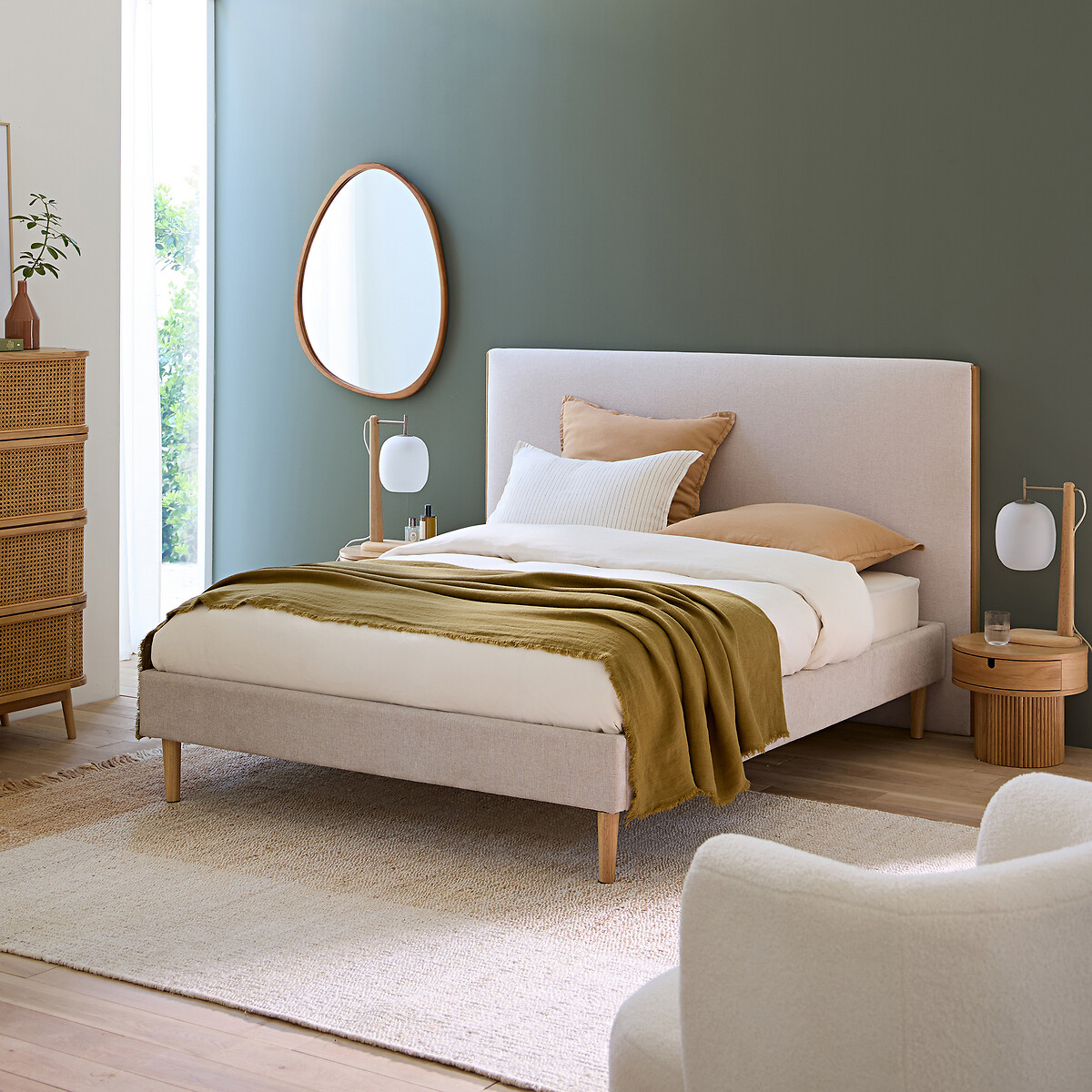Tête de lit rembourrée, TELMO beige, LA REDOUTE INTERIEURS