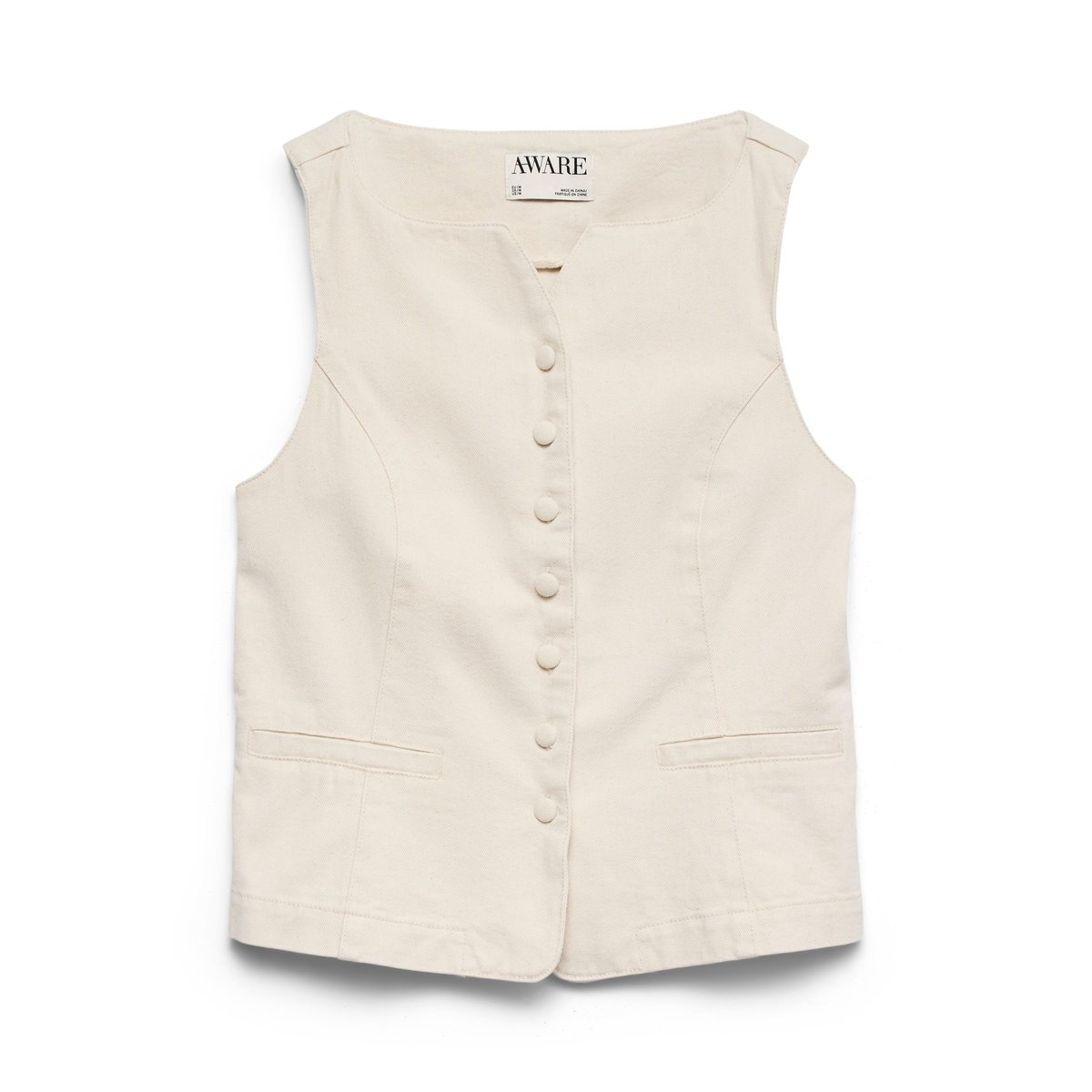 Veste En Jean Sans Manches ecru, VERO MODA