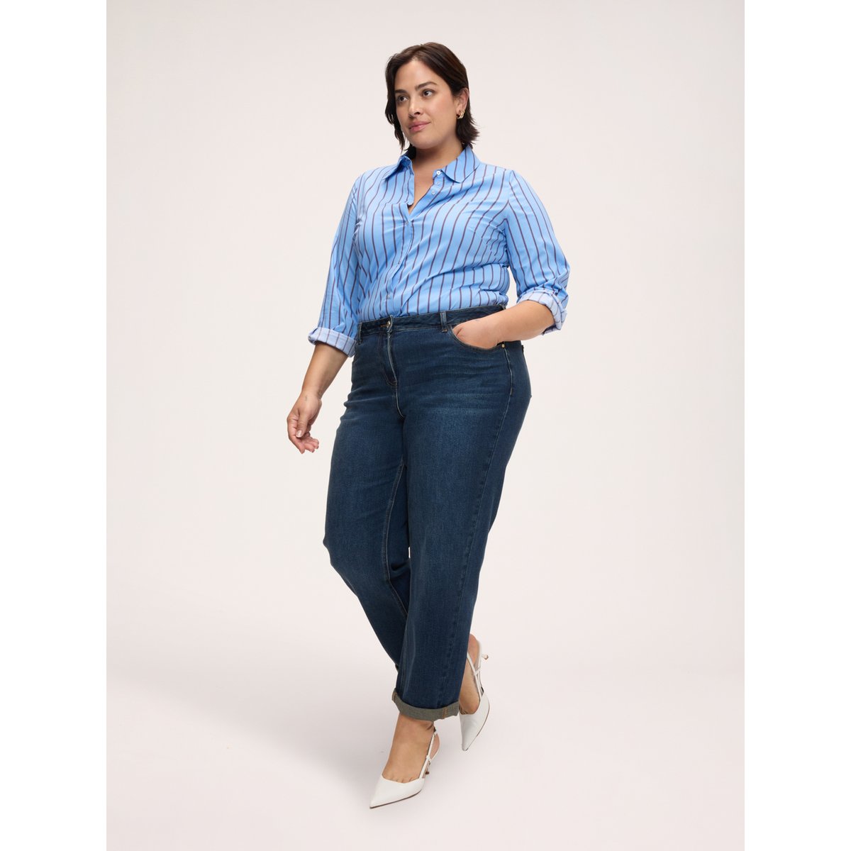 Jean Balloon lavage used bleu, FIORELLA RUBINO