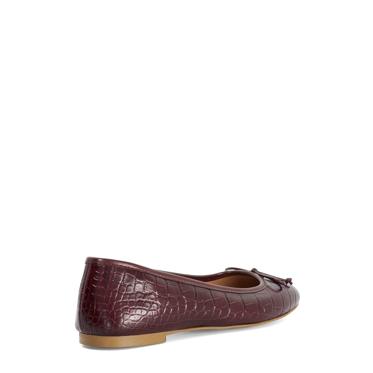 Ballerines à n-ud - Wide Fit HELENNE burgundy-croc leather, DUNE LONDON