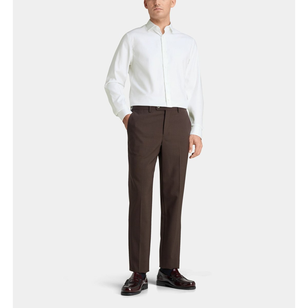 Chemise droite hsrdobba en coton blanc, GALERIES LAFAYETTE