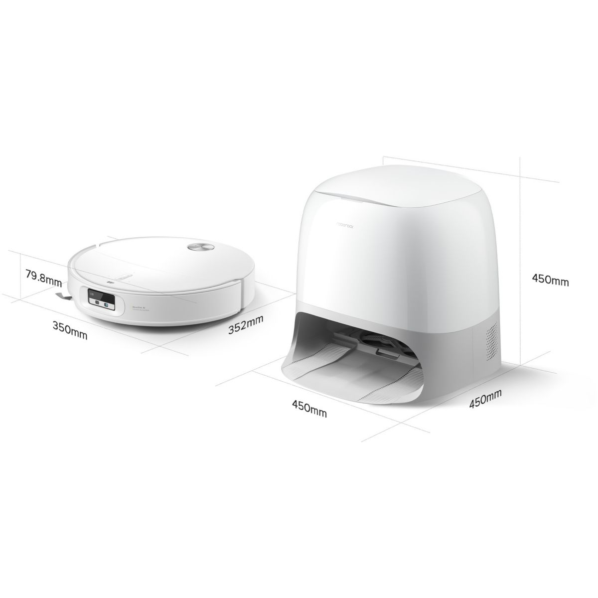 Robot Aspirateur Laveur Qrevo CurvX White couleur unique, ROBOROCK