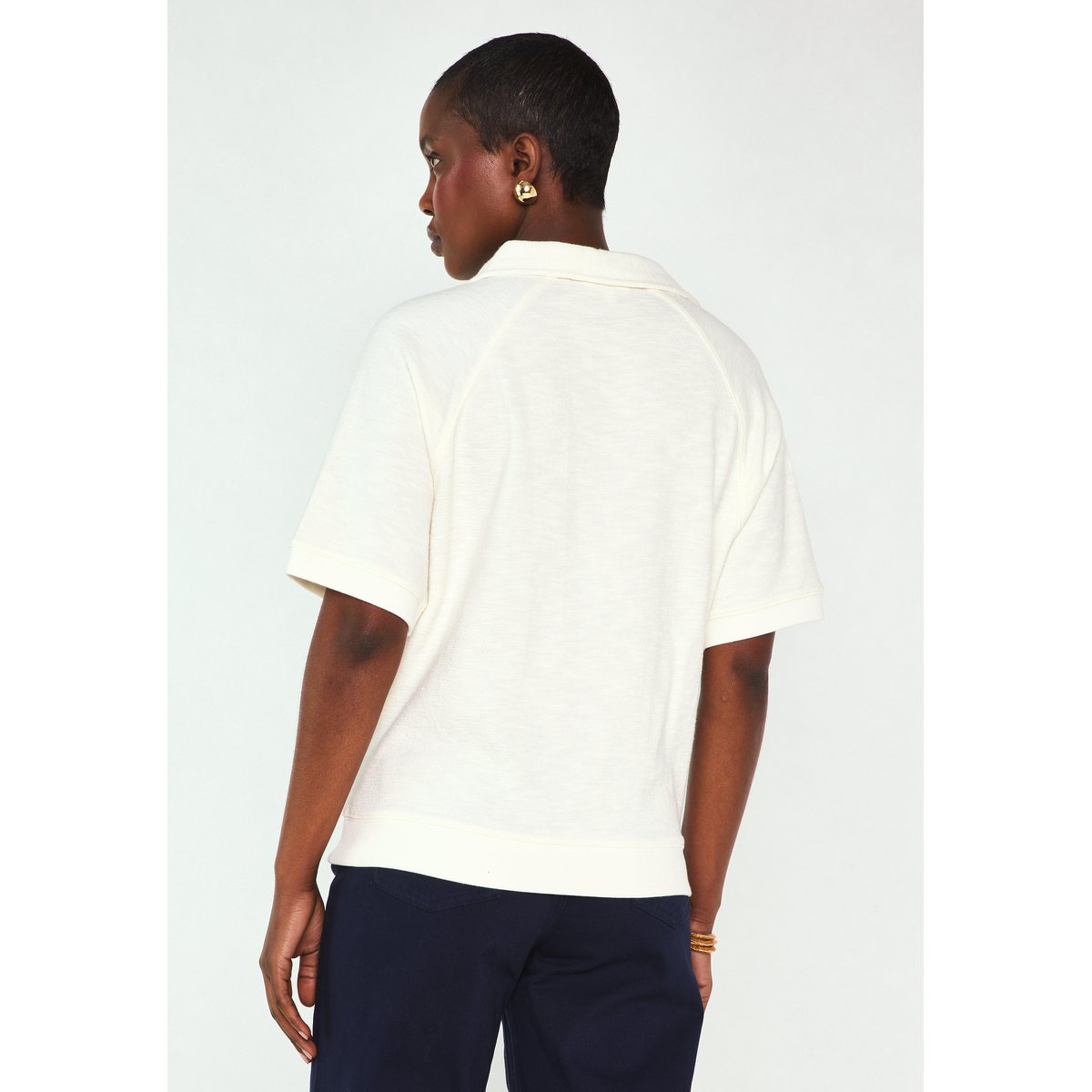 T-shirt à manches courtes en coton LEXY ecru, Maison 123