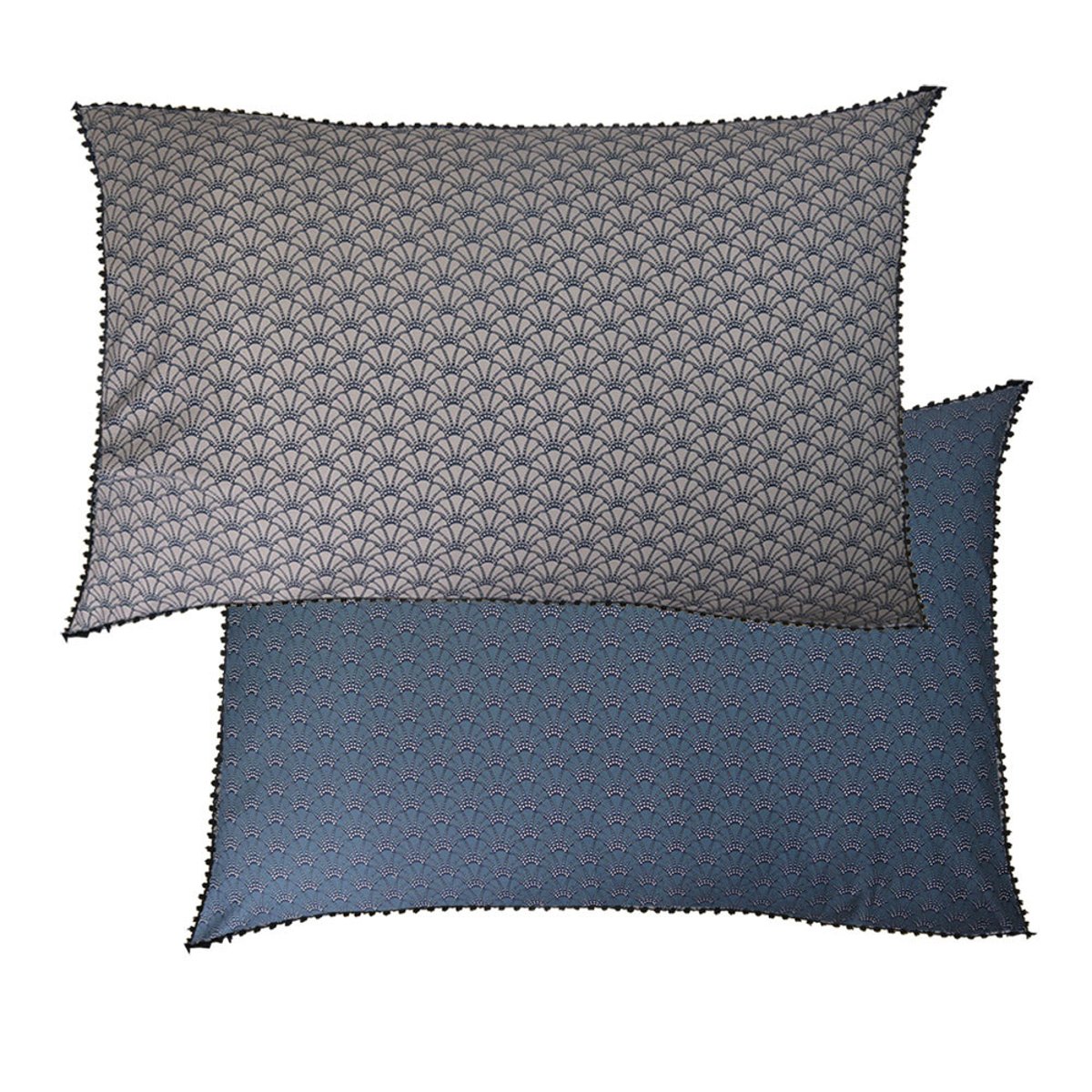 Taie d'oreiller percale de coton OSAKA givre, GARNIER THIEBAUT