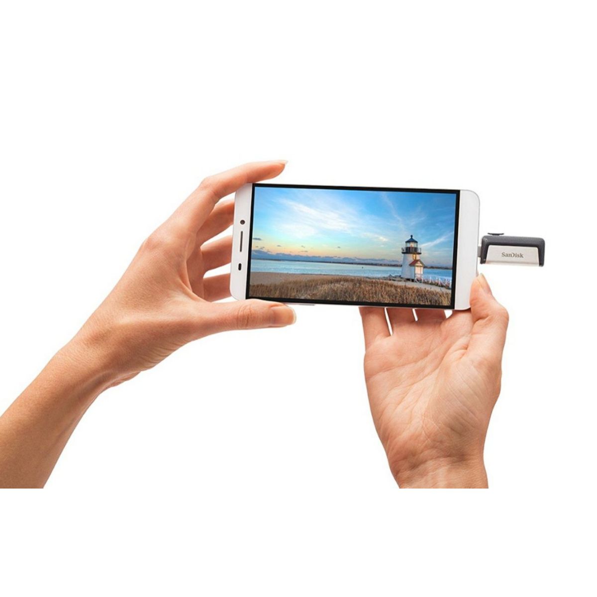 Clé USB Ultra Dual Drive USB + USB Type C 32GB noir, SANDISK