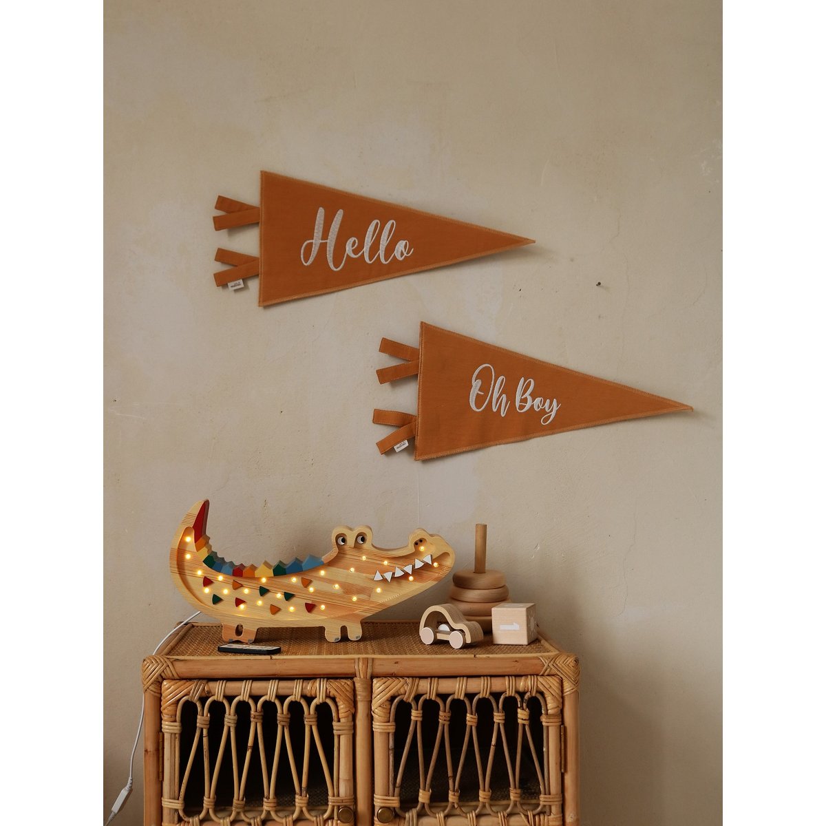 Lampe Veilleuse Crocodile beige, LITTLE LIGHTS