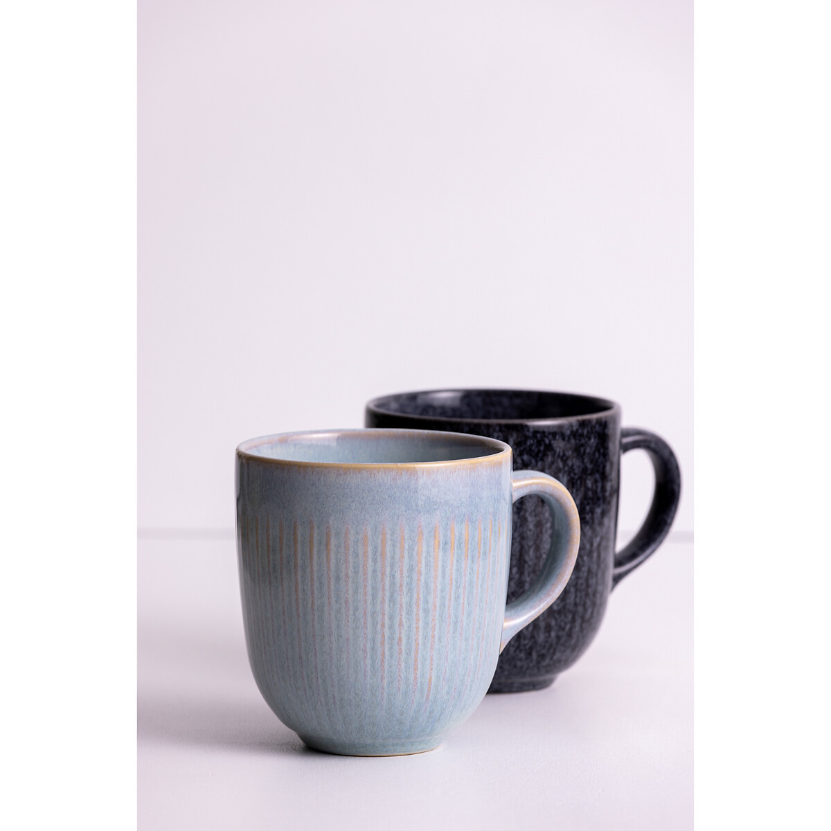 Set of 4 Reactive Linear Mugs black, MASON CASH