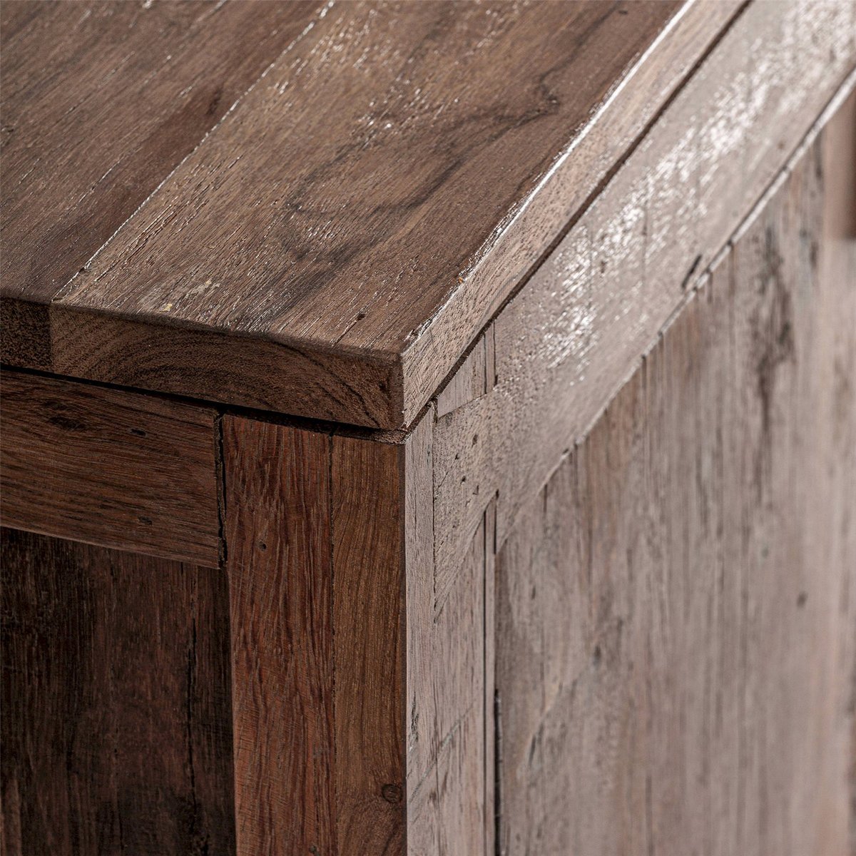 Meuble tv en bois vieilli style rustique marron bois vieilli naturel, RECOLLECTION